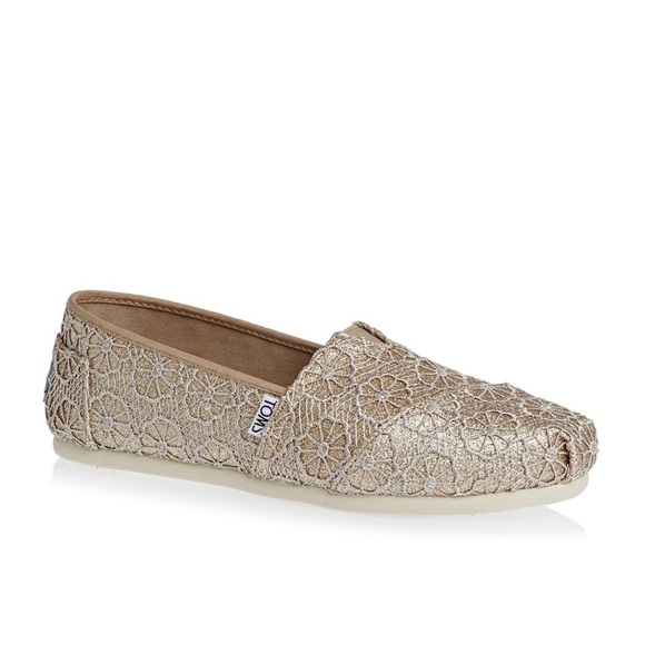 Toms Shoes Classic Rose Gold Glitter 